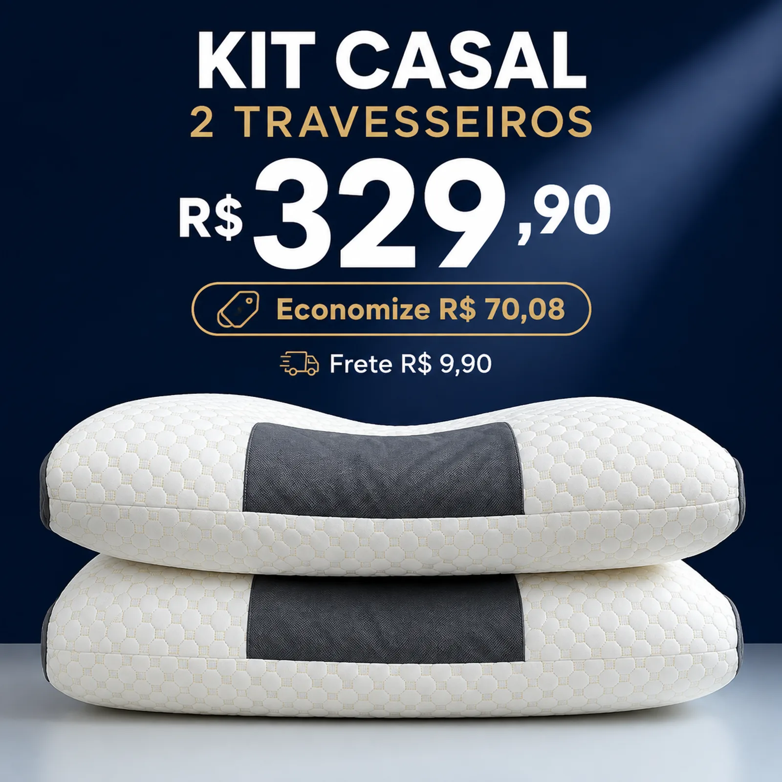 Kit casal com dois travesseiros por R$ 329,90