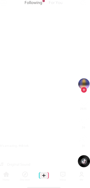 Ícones de TikTok na tela